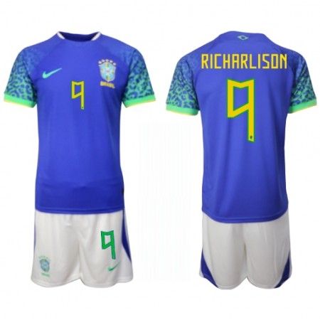 Fotbalový Komplet Brazílie Richarlison 9 Dětské Venkovní Mistrovství Světa 2022 Krátký Rukáv (+ trenýrky)